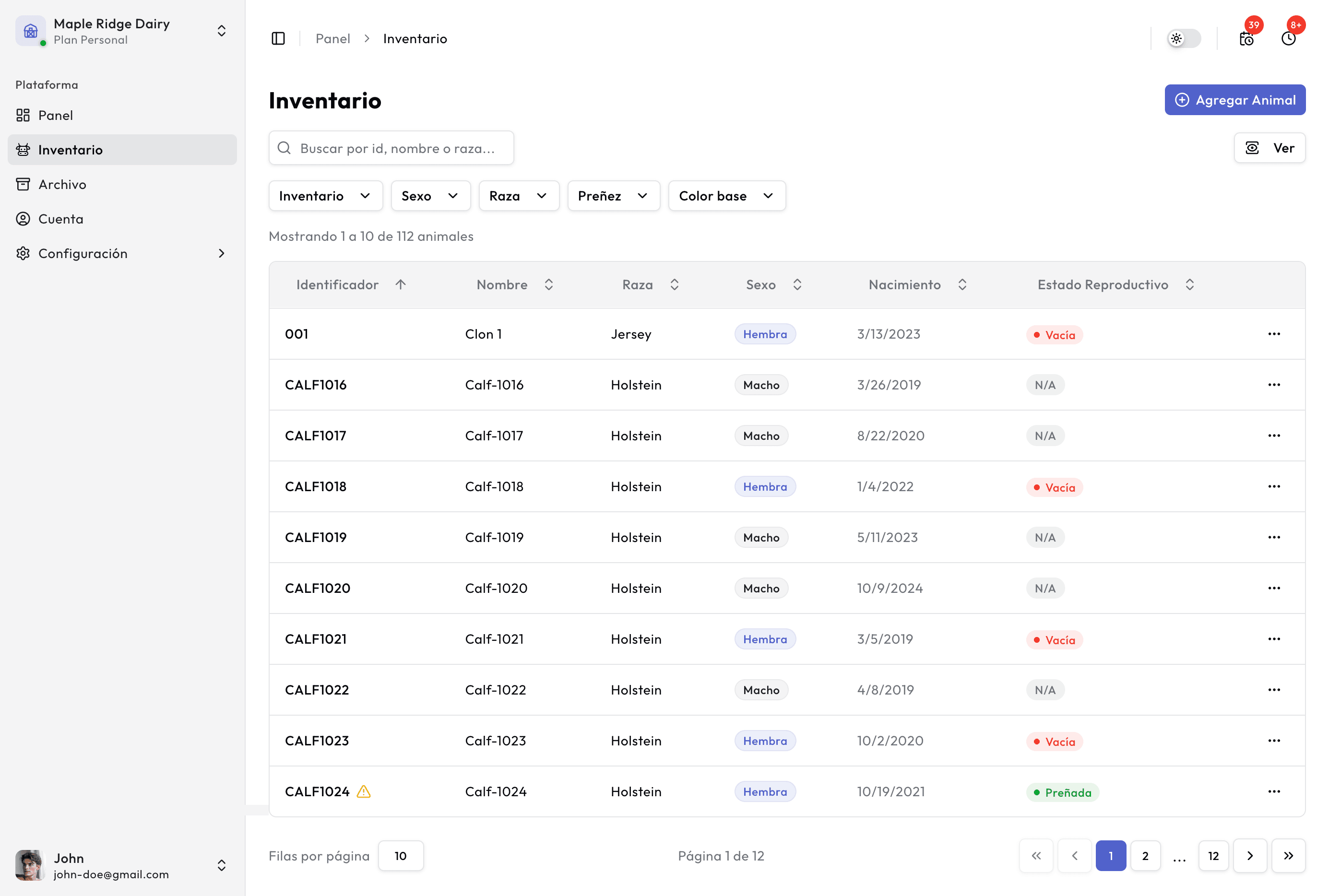 Módulo de inventario de Kapataz